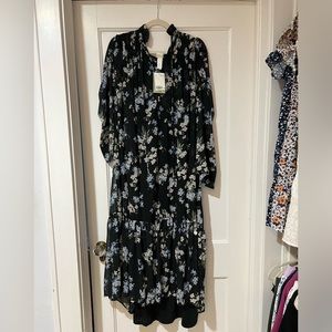 H&M puff sleeve maxi dress